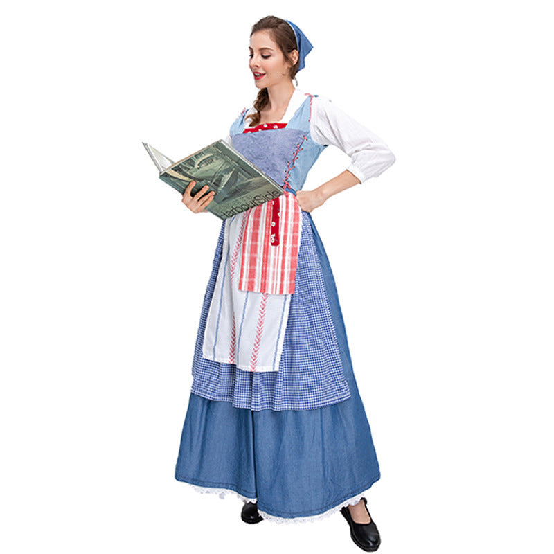 style Halloween costume farm rural maid long dress cross-dressing butler cosplay maid dress