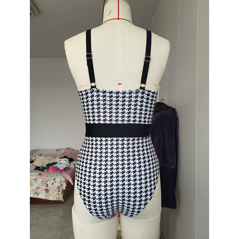 Print One-Piece Slimming Swimwear for Women
