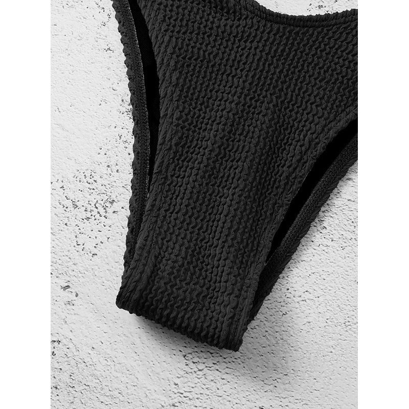 Sexy Solid Color Two-Piece Bikini Swimwear for Women