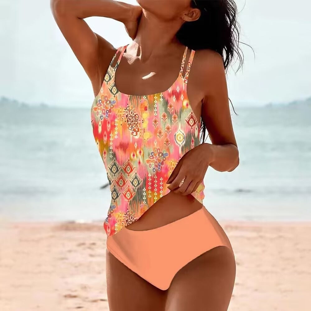 Women's Conservative Printed Bikini
