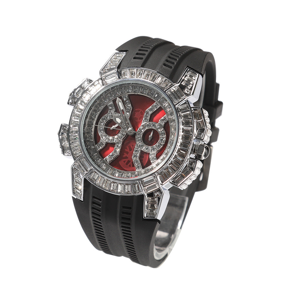 Gu Meng New Men's Watch Hip-Hop Tape Color Shel