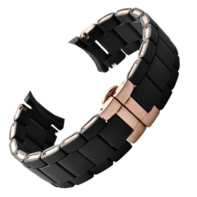 AR5889/5890/5905/5920 Male and Female Rubber Clad Steel 20 23MM Watch Strap