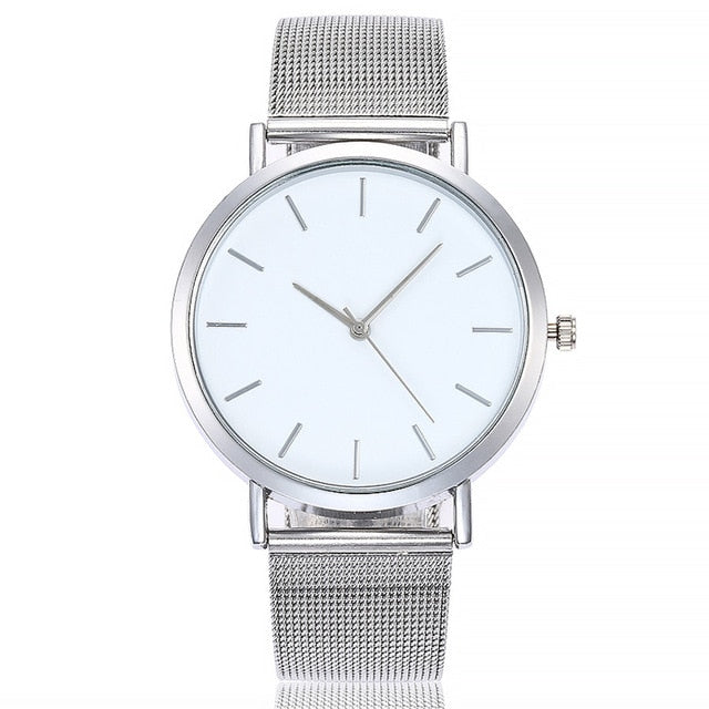 Vansvar Gold Sliver Mesh Stainless Steel Watches Women Top Brand Luxury Casual Clock Ladies Wrist Watch
