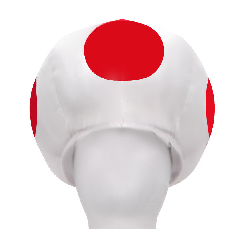 Kinopio Toad Cosplay Hat Kids Adult Costume Game Bros 2 Roleplay Fantasia Outfits Vest Pants Child Halloween Carnival Party