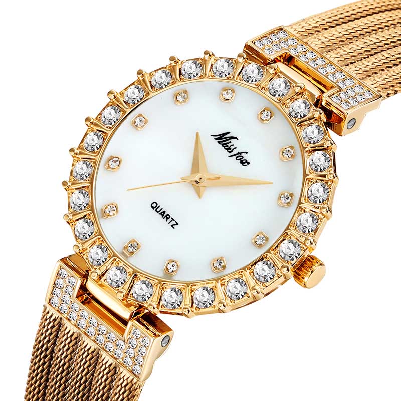  Brand Watch Bracelet Waterproof Big Lab Diamond Ladies 