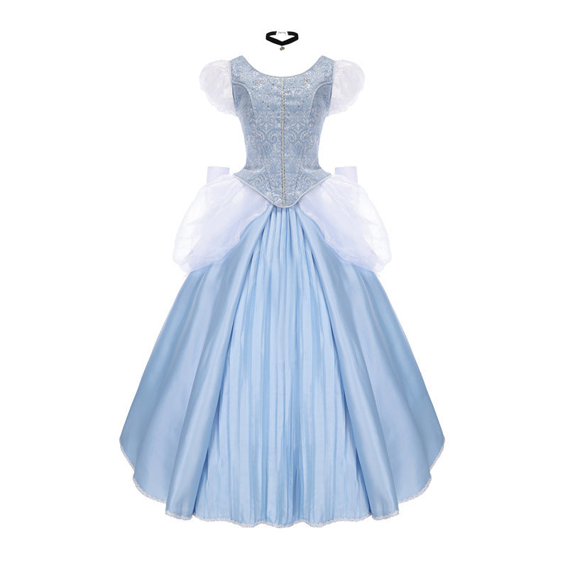 Halloween Cosplay Princess Dress Cinderella Adult Costume Party Gown Stage Performance Outfit