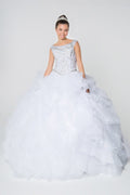 Jewel Embellished Bodice Tulle Quinceanera Dress-0