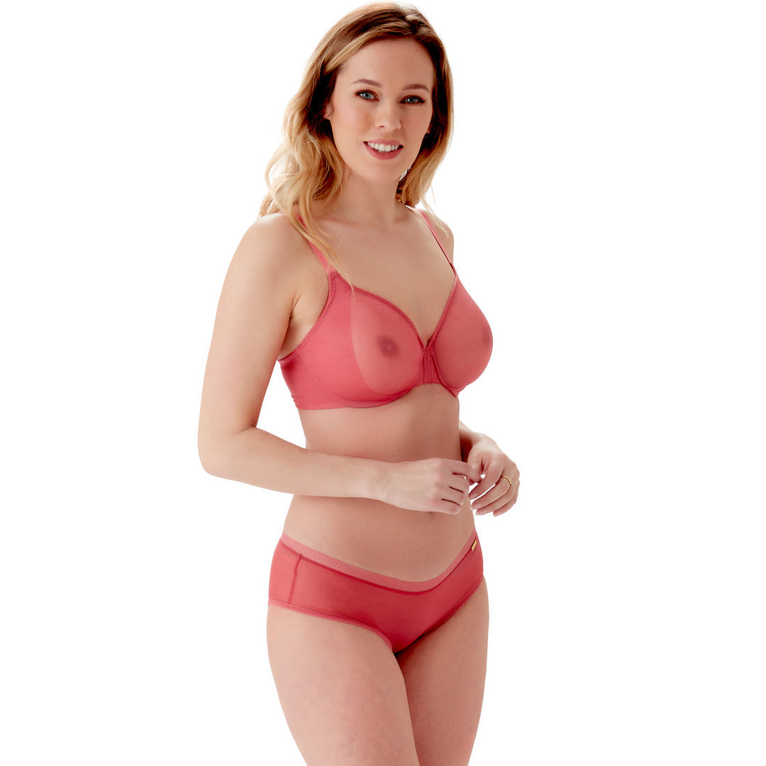 Gossard Glossies Raspberry Sorbet Sheer See Through Shorts Panty-4