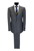 Grey 1-button Regular Fit Suit-0
