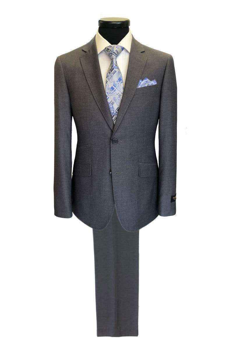 Grey 2-button Regular Fit Suit-0