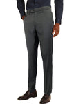 Charcoal Slim Fit Trousers-0
