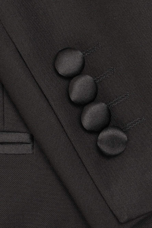 "London" Black Tuxedo Jacket-1