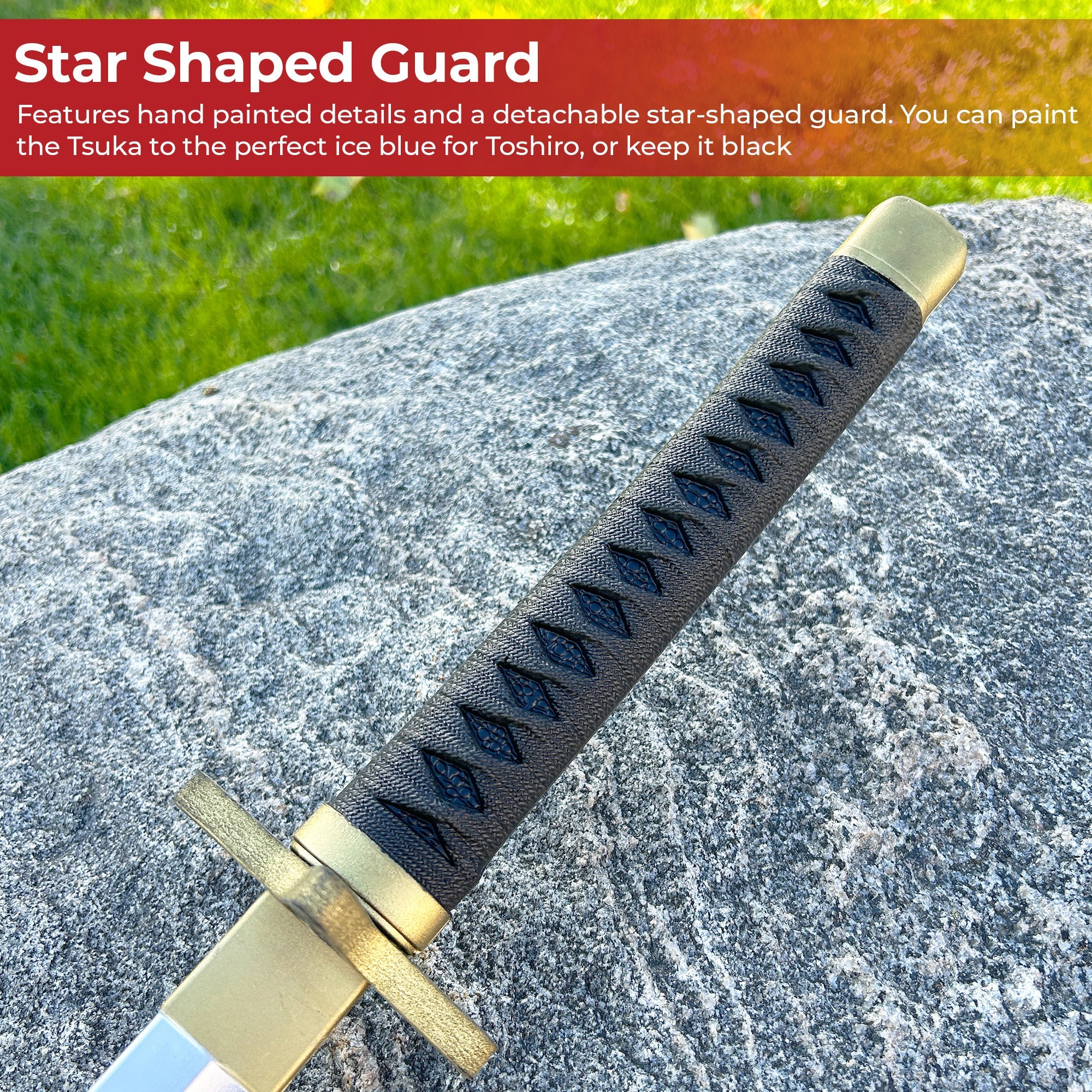 Hitsugaya Toshiro Hyorinmaru Anime Black Foam Cosplay Katana Sword-4