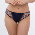 No VPL Sheer Mesh Tulle Embroidered Tanga Panty Hazel-0