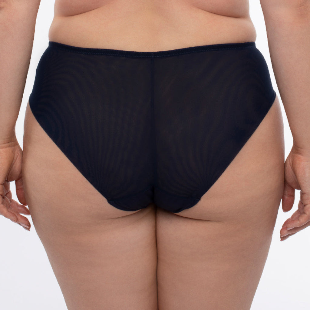 No VPL Sheer Mesh Tulle Embroidered Brief Panty Hazel-1