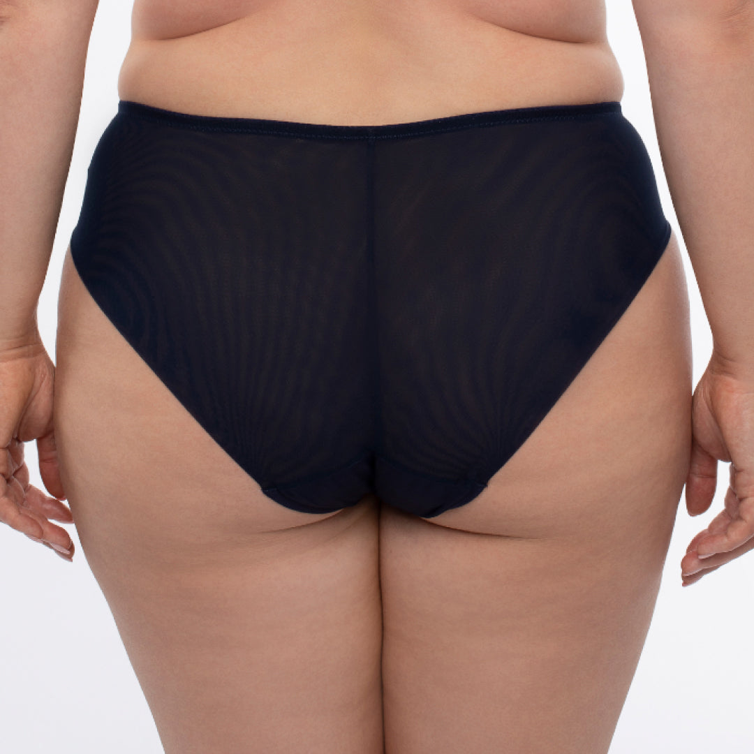 No VPL Sheer Mesh Tulle Embroidered Brief Panty Hazel-1