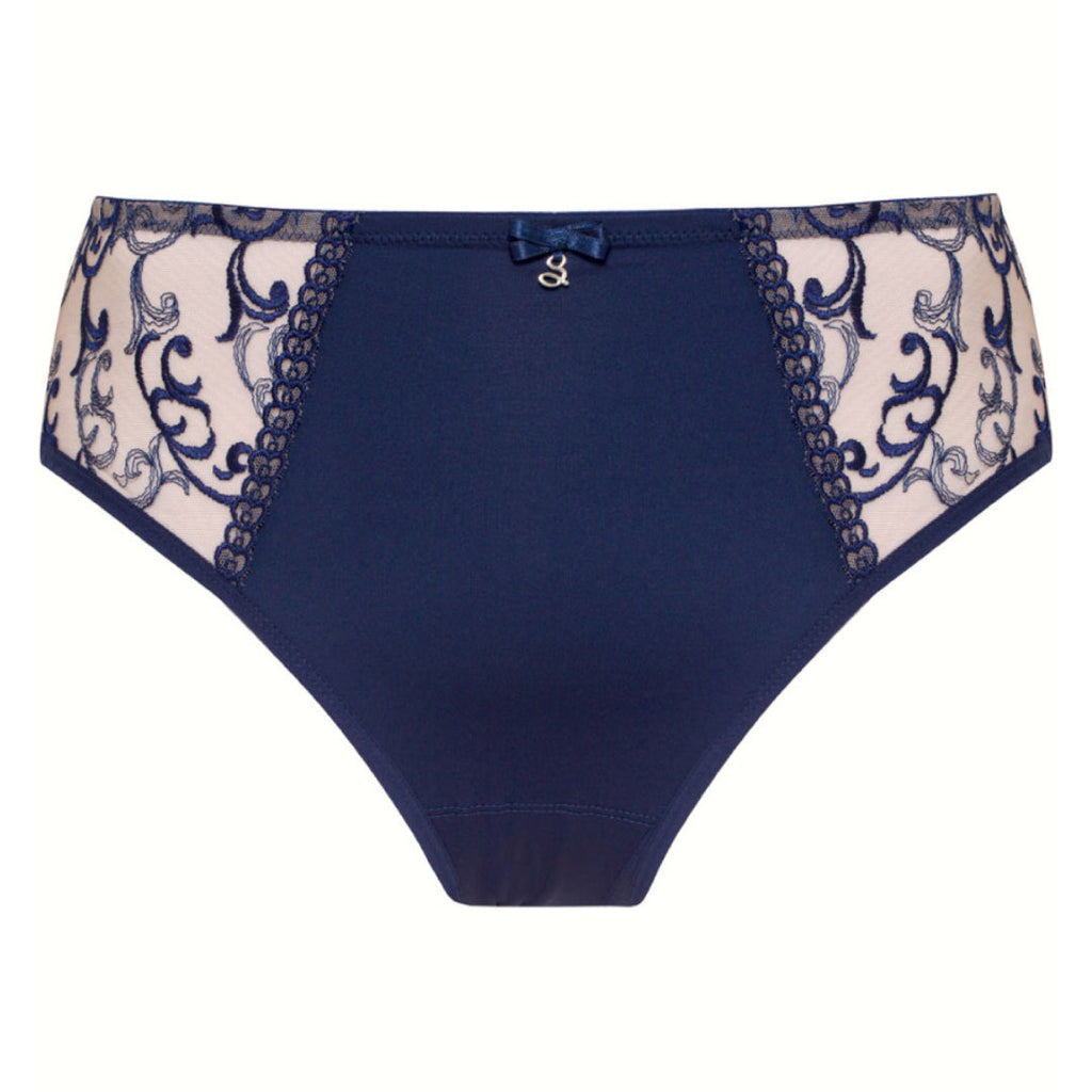 No VPL Sheer Mesh Tulle Embroidered Brief Panty Hazel-2