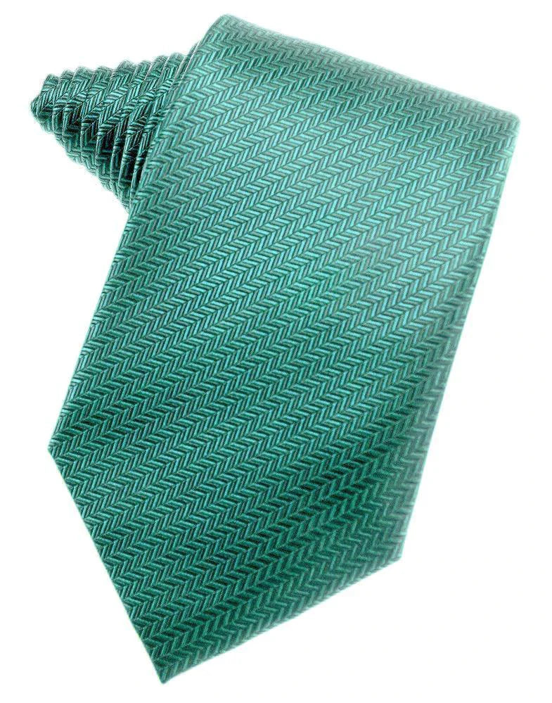 Herringbone Necktie Self Tie-0