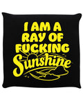 I Am A Ray of F$#king Sunshine Black Cushion