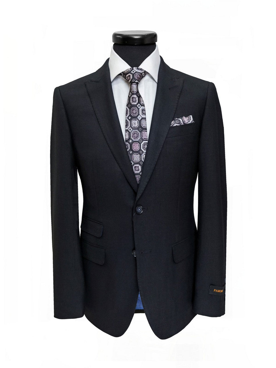 Black Two Button Slim Fit Suit-2