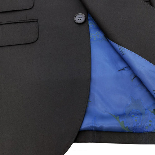 Black Two Button 3-Piece Suit-1