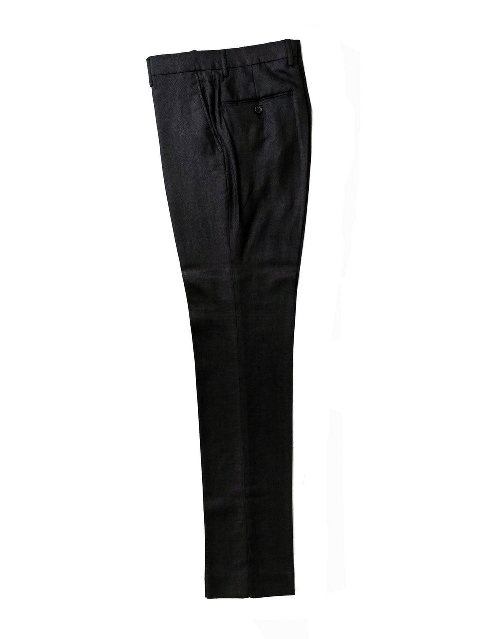 Black Double Breasted Linen Suit-3
