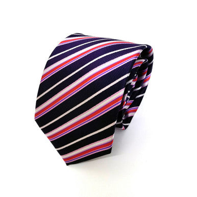 Purple Red Stripe Tie-2