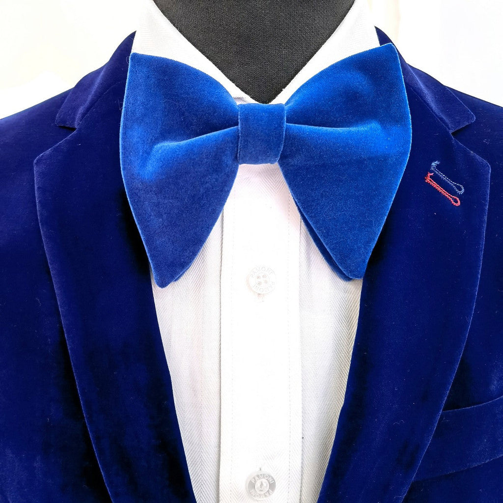 Royal Blue Large Size Butterfly Bow Tie-1