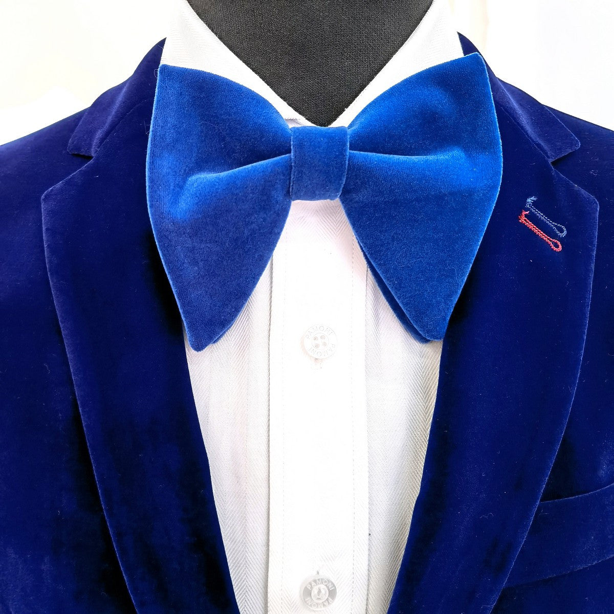 Royal Blue Large Size Butterfly Bow Tie-1