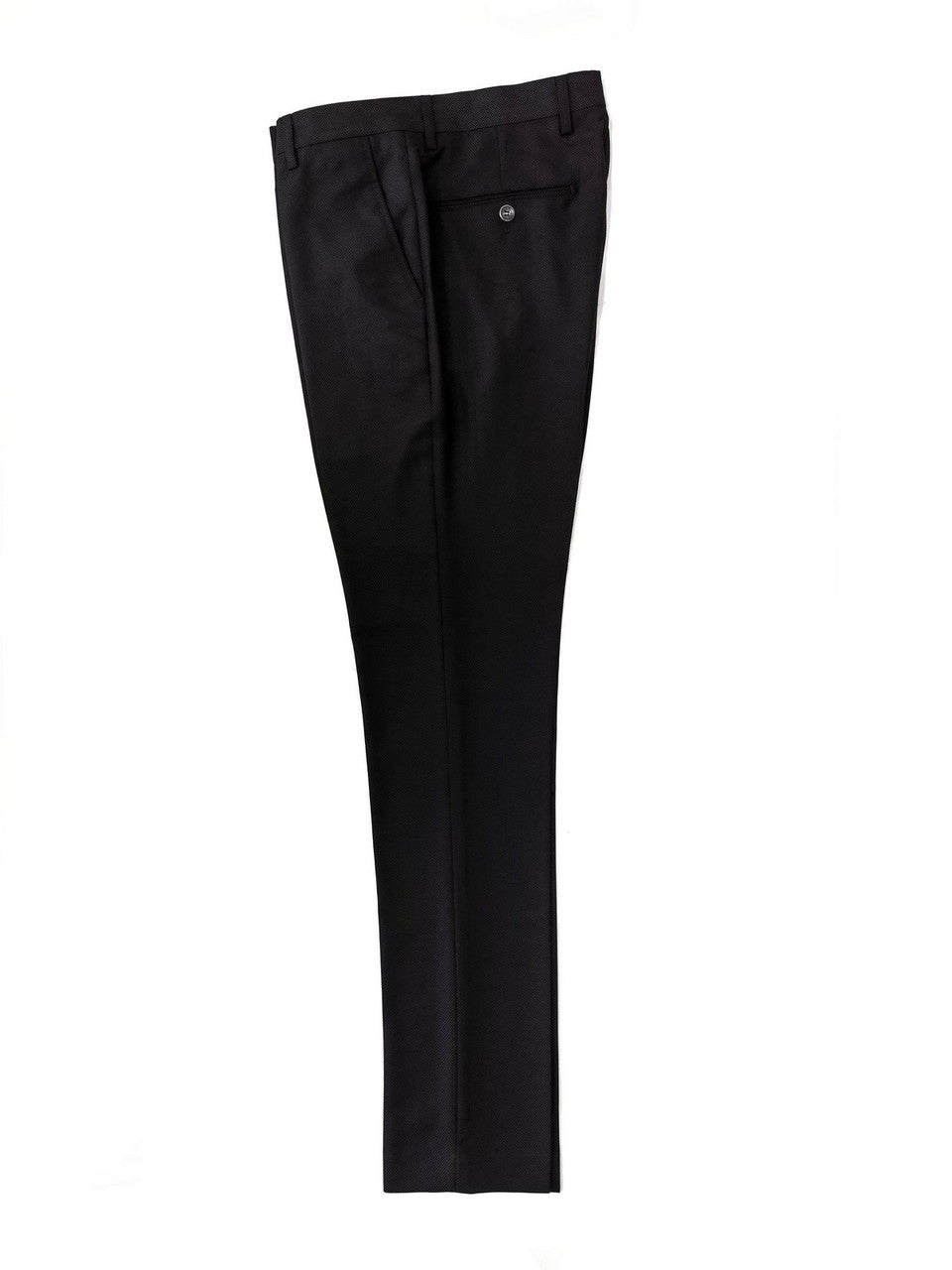 Black Textured Two Button Slim Fit Suit-4