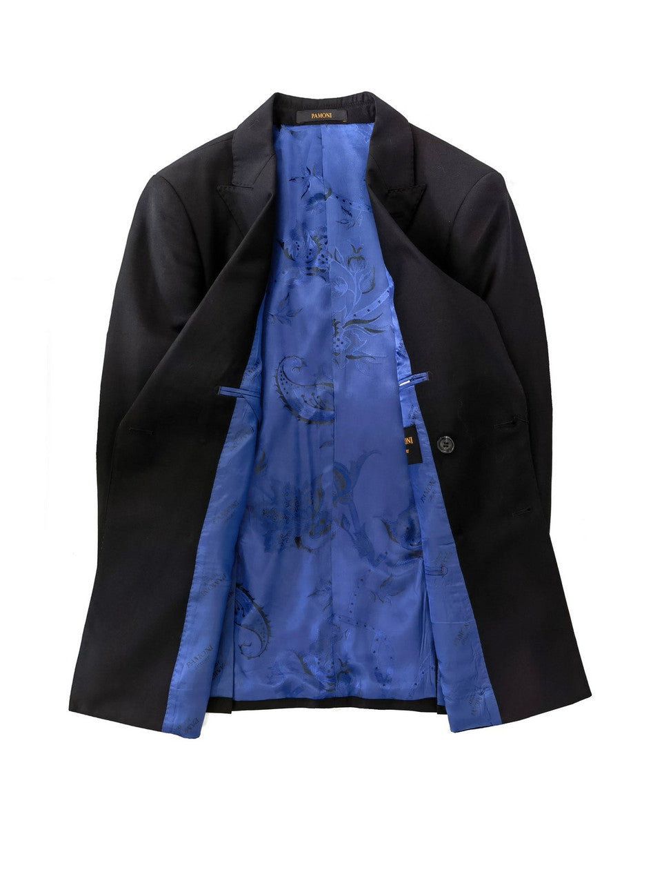 Black Gold Button Double Breasted Suit-3