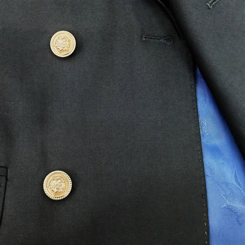 Black Gold Button Double Breasted Suit
