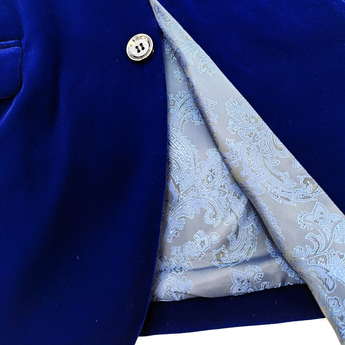 Royal Blue Velvet Blazer-2