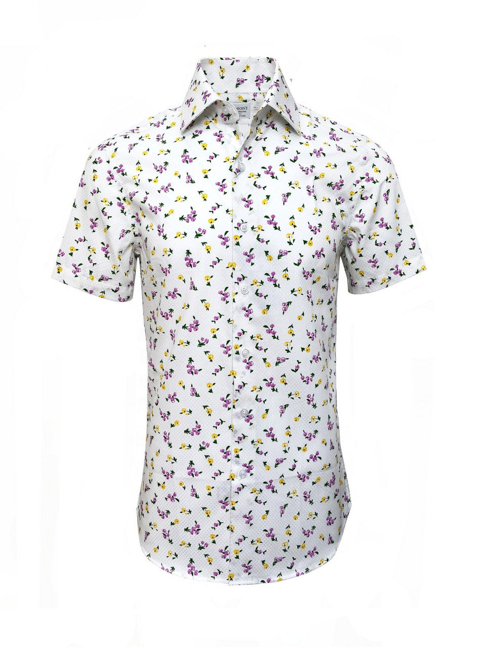 White Berry Print Short Sleeves Shirt-0