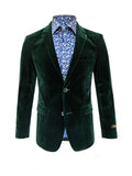 Green Velvet Blazer-0