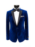 Royal Blue Velvet Dinner Jacket-0