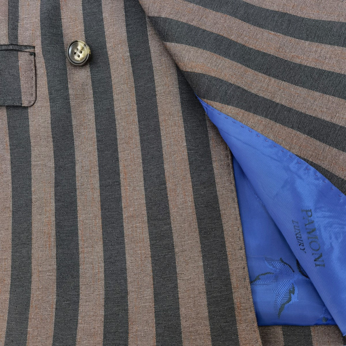 Brown Bold Stripe Double Breasted Suit-4
