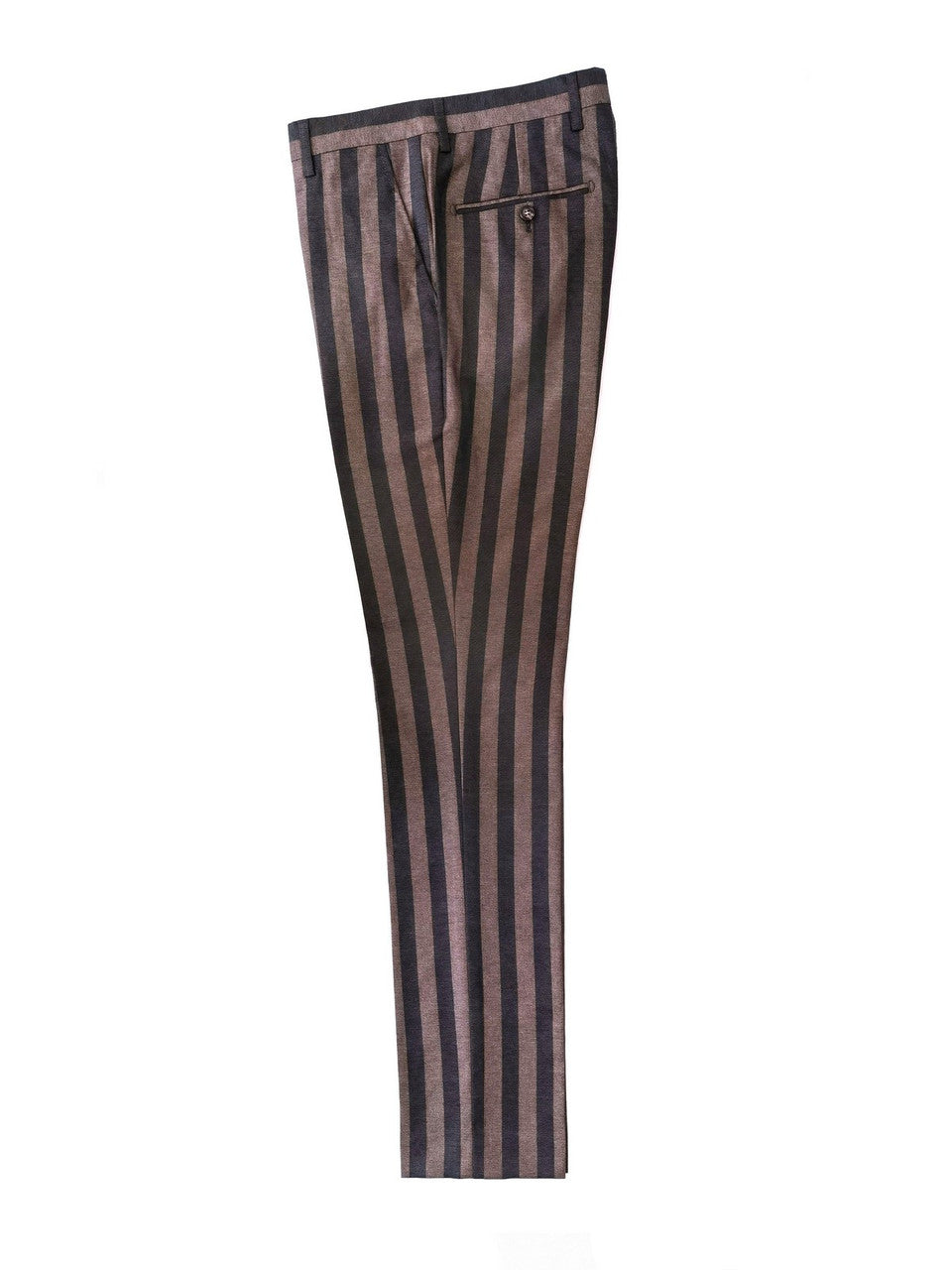 Brown Bold Stripe Double Breasted Suit-3