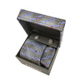 Grey Graphic Tie & Cufflinks Set-2