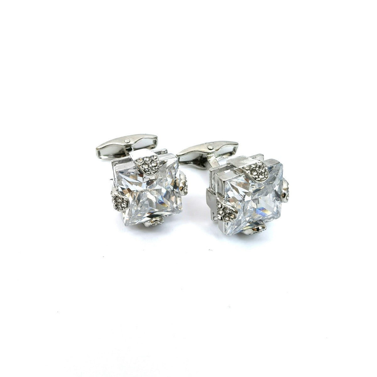 Silver Gemstone Cufflinks-0