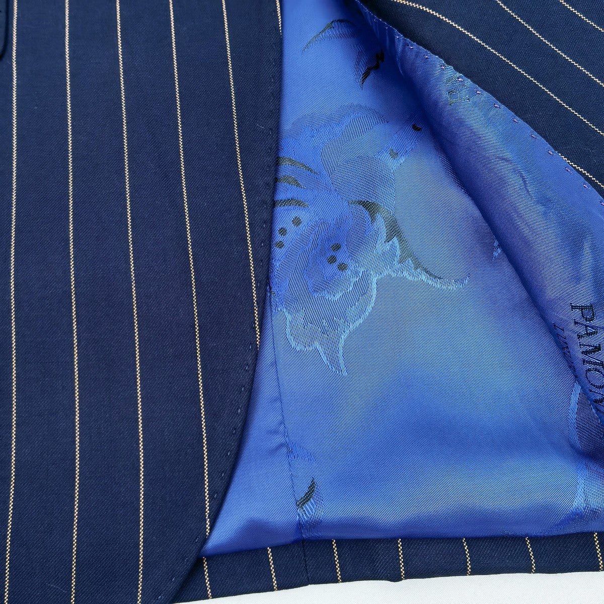 Navy Orange Stripe 3-Piece Suit-1