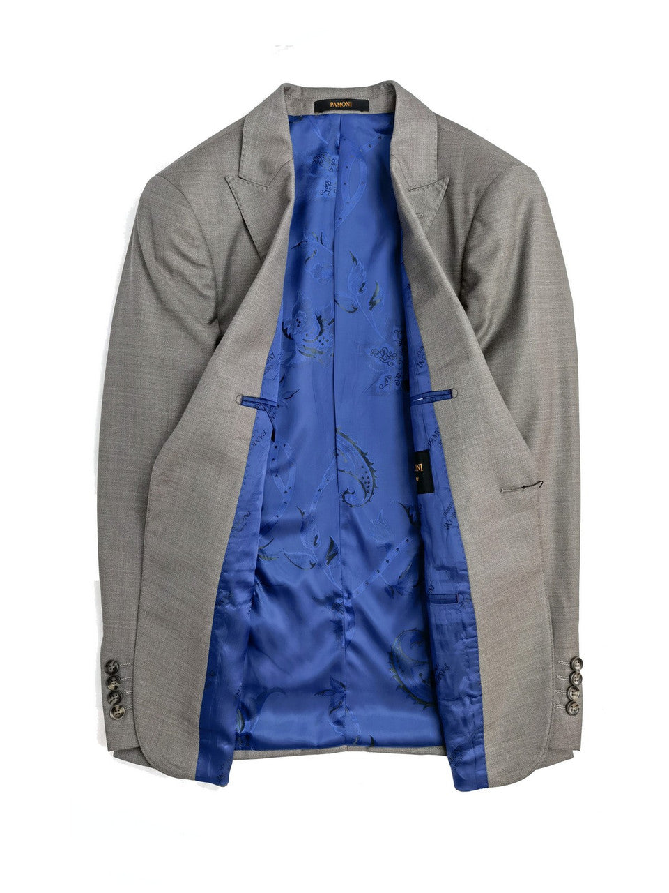 Taupe Slim Fit 3-Piece Twill Suit-3