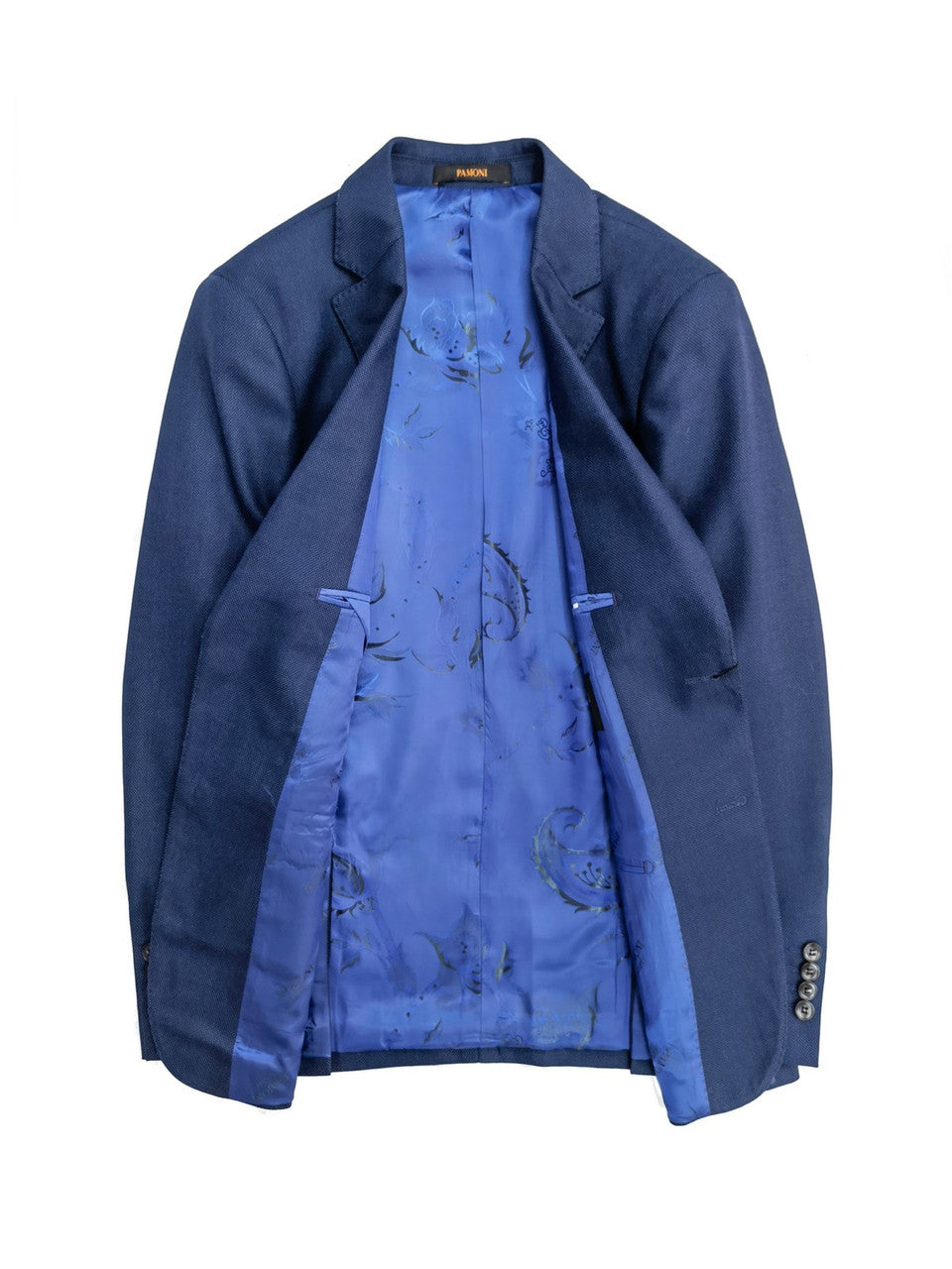 Marine Blue Birdseye Slim Fit Suit-4