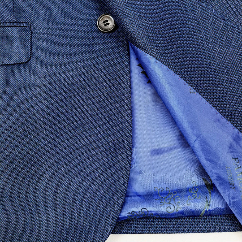 Marine Blue Birdseye Slim Fit Suit-1