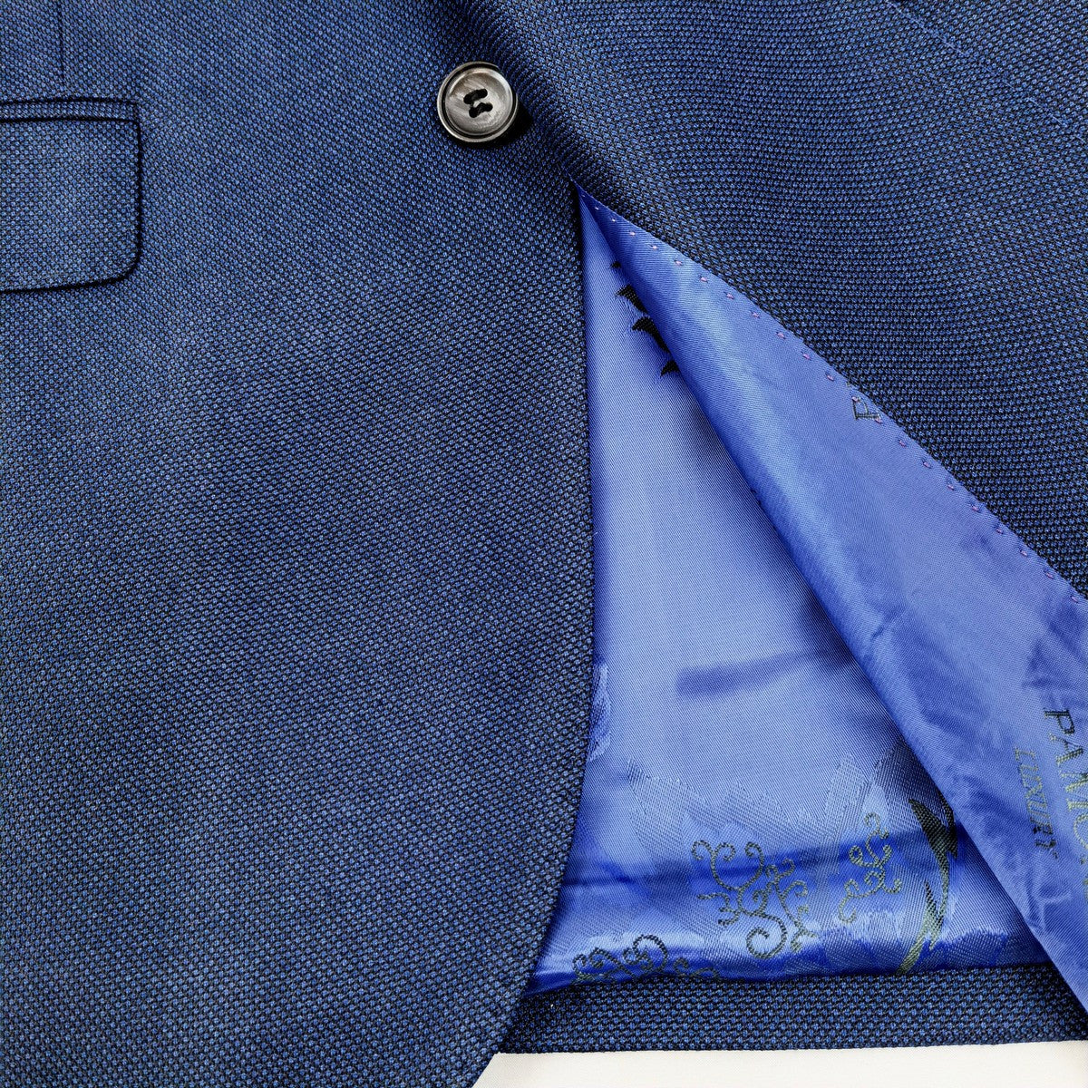 Marine Blue Birdseye Slim Fit Suit-1