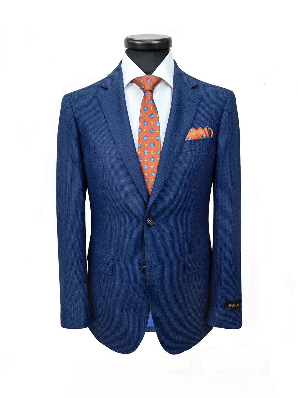 Marine Blue Birdseye Slim Fit Suit-2