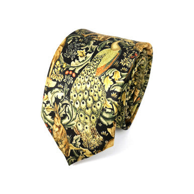 Animal Print Floral Tie-2