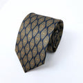 Navy Brown Geometric Tie-2