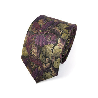 Purple Olive Floral Tie-2
