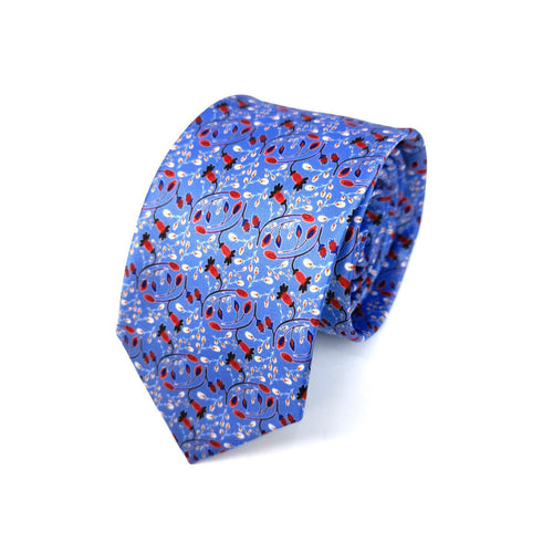 Blue Floral Tie-0